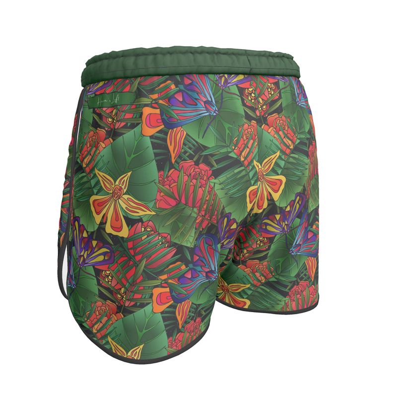 Women’s Athletic Shorts - Jungle Flower