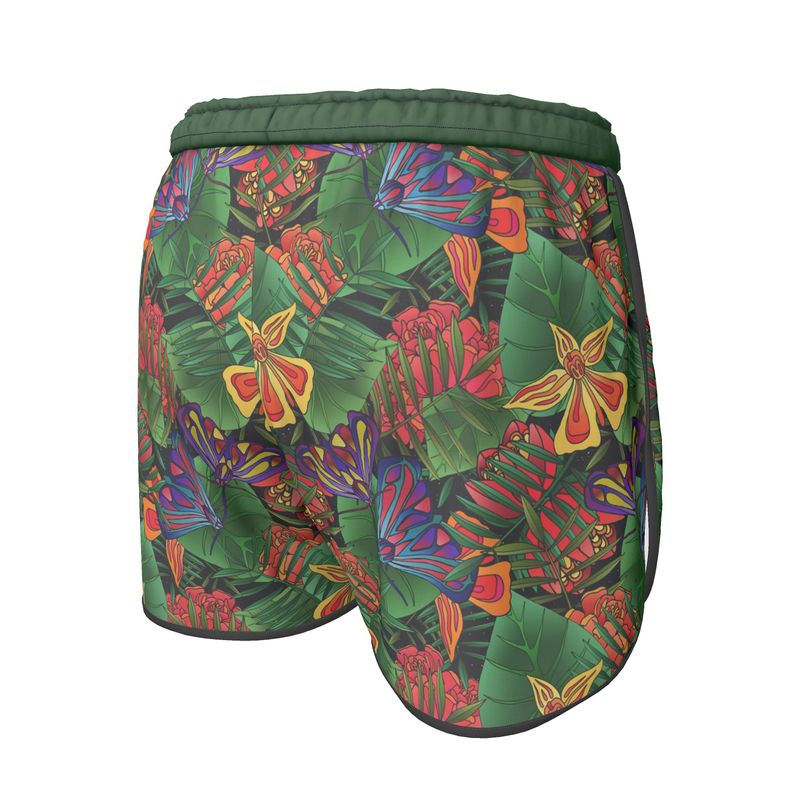 Women’s Athletic Shorts - Jungle Flower