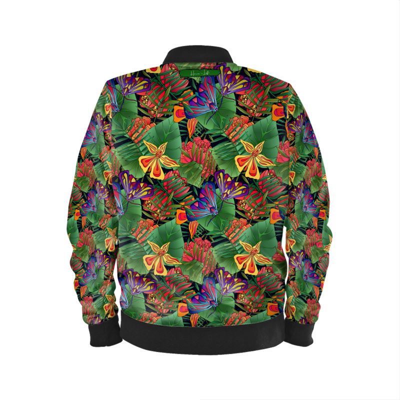 Women’s Bomber Jacket - Jungle Flower