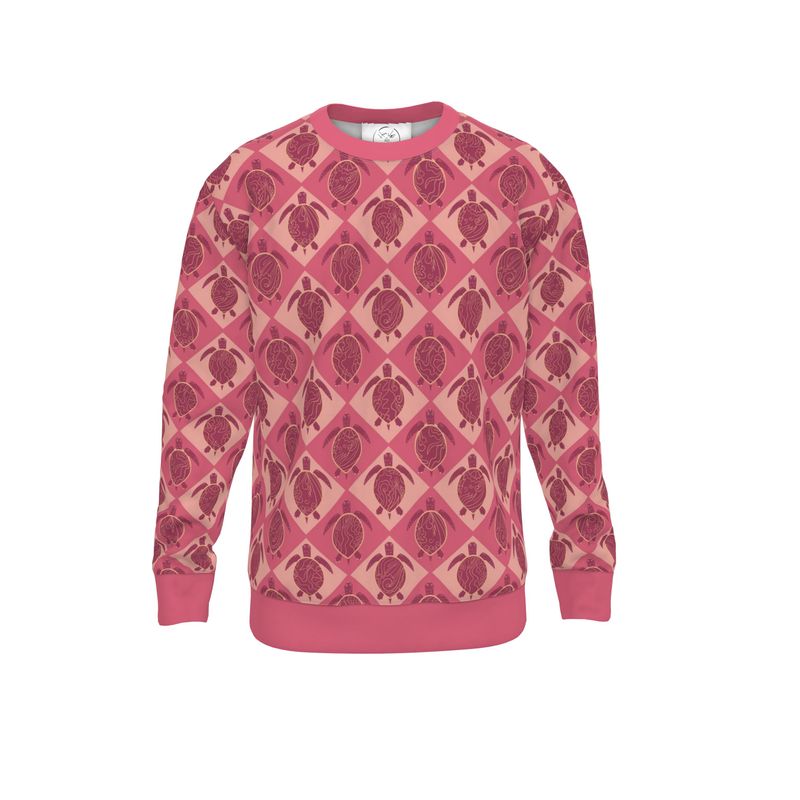 Women’s Lightweight Sweater - Topo Turtles - Pink