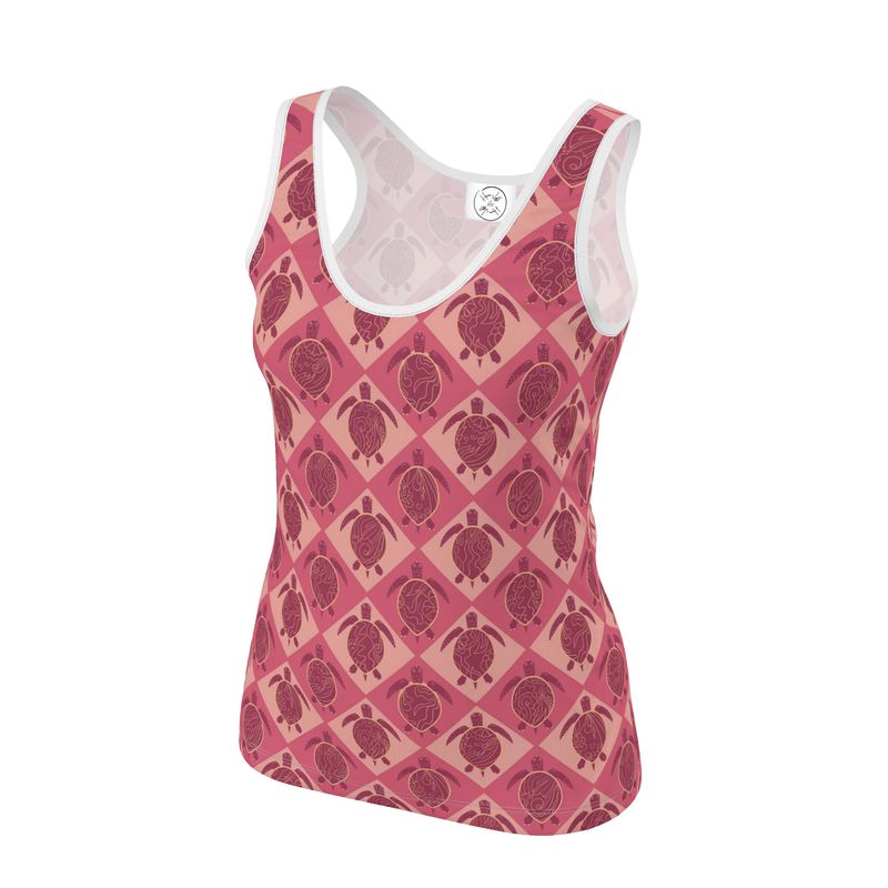 Women's Tank Top - Topo Turtles - Pink