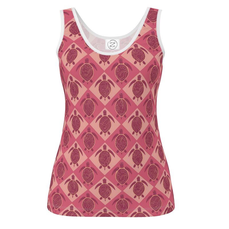 Women's Tank Top - Topo Turtles - Pink