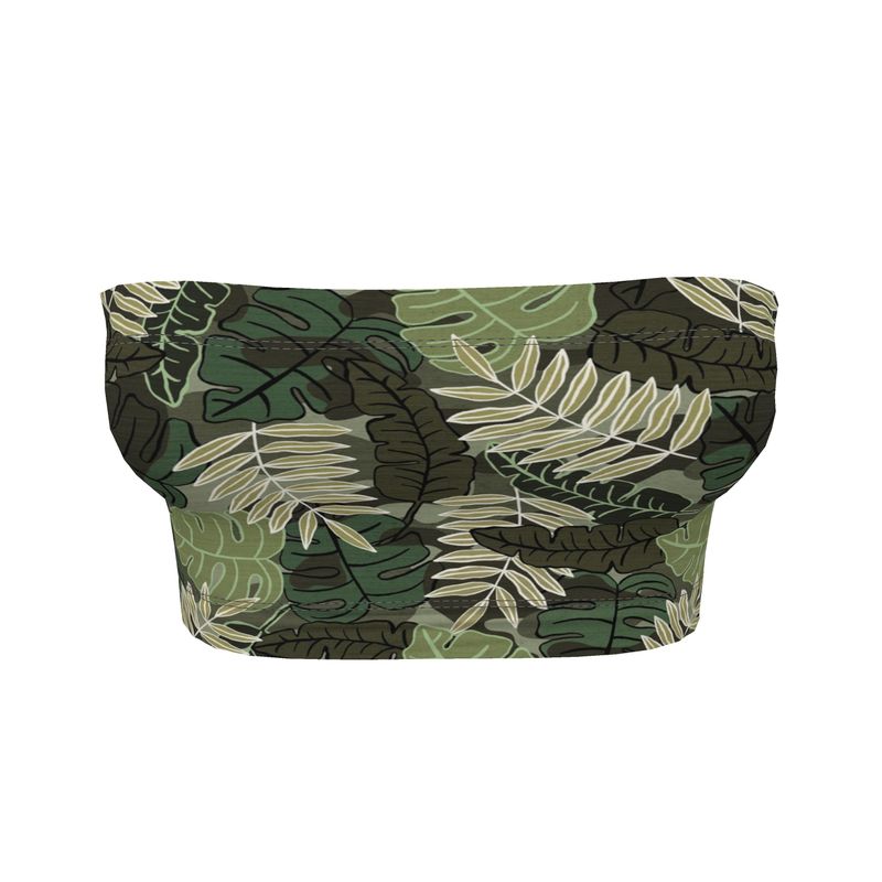 Women's Bandeau - Camo Leaves - Light Green