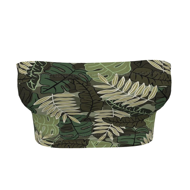 Women's Bandeau - Camo Leaves - Light Green