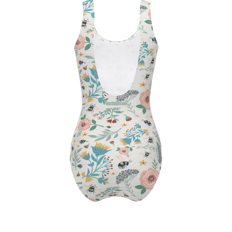 Women's One-Piece Swimsuit - Bee Garden