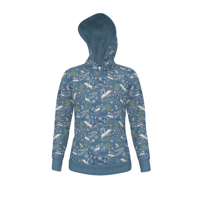 Women's Hoodie - White Crane