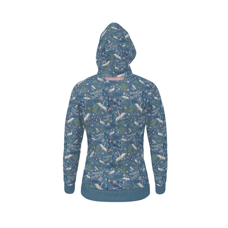 Women's Hoodie - White Crane