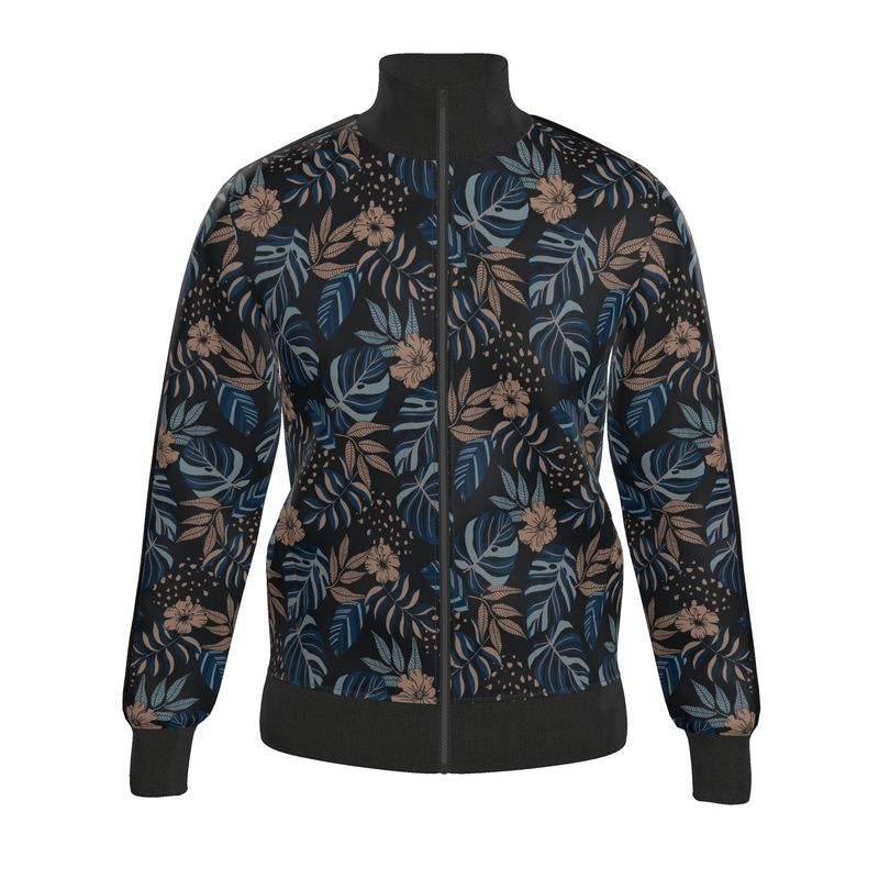 Men's Track Jacket - Midnight Monstera