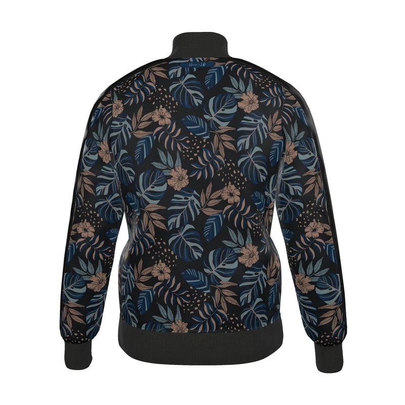 Men's Track Jacket - Midnight Monstera