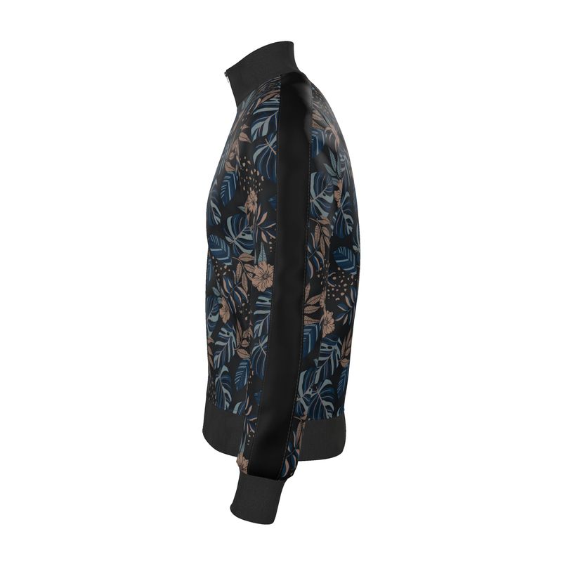 Men's Track Jacket - Midnight Monstera