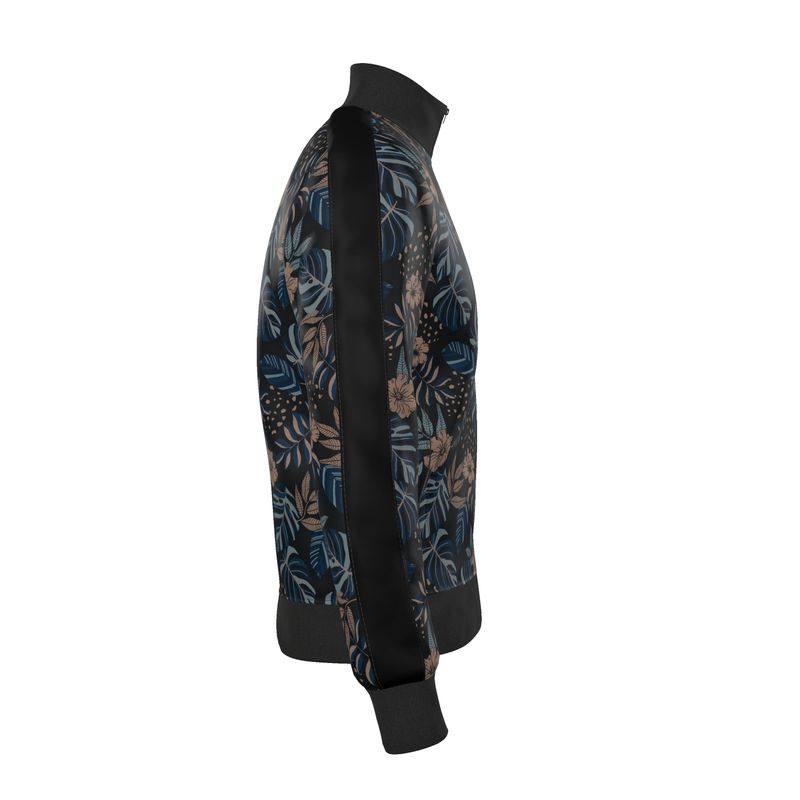 Men's Track Jacket - Midnight Monstera