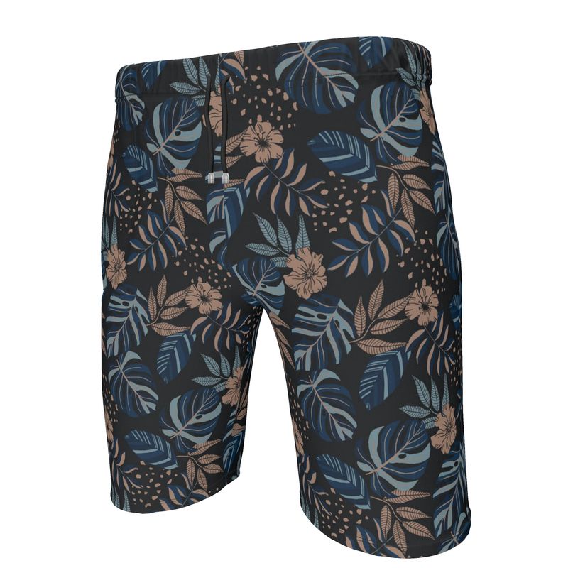 Men's Gym Shorts - Midnight Monstera