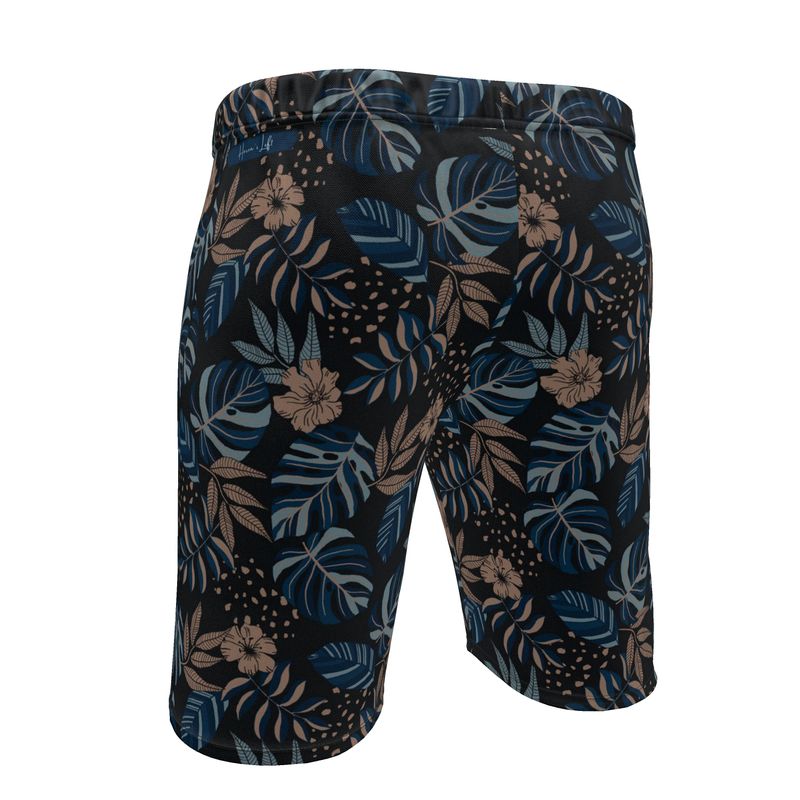 Men's Gym Shorts - Midnight Monstera