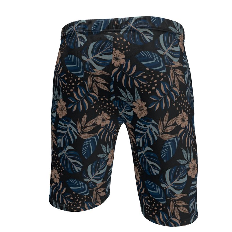 Men's Gym Shorts - Midnight Monstera