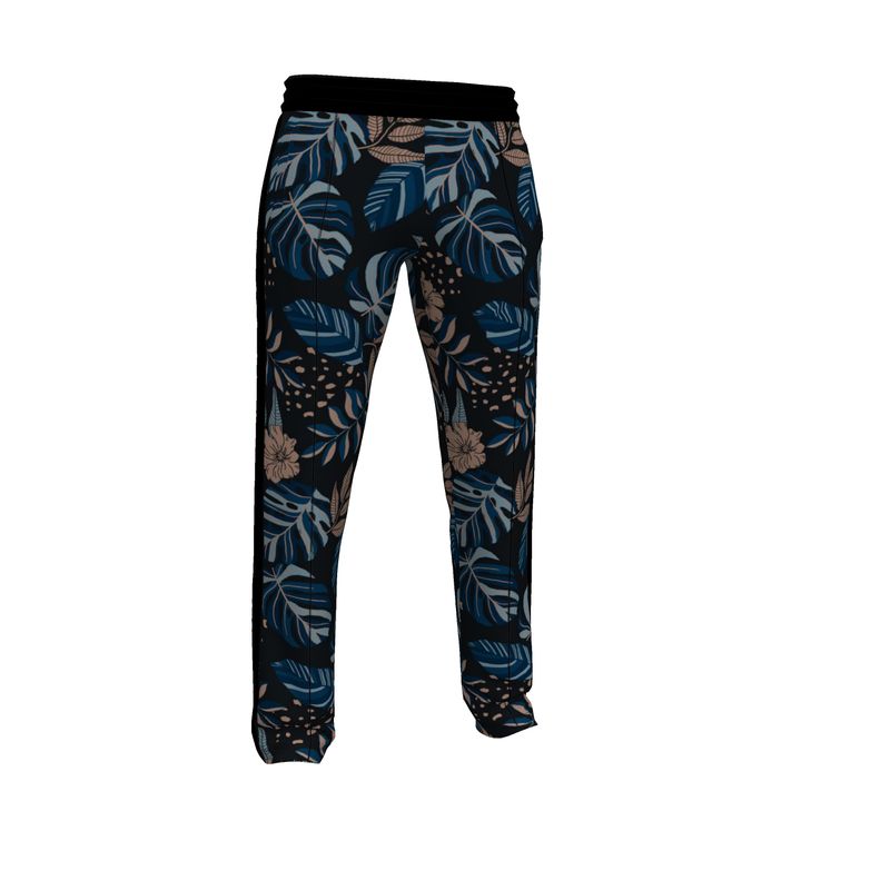 Men's Track Pants - Midnight Monstera