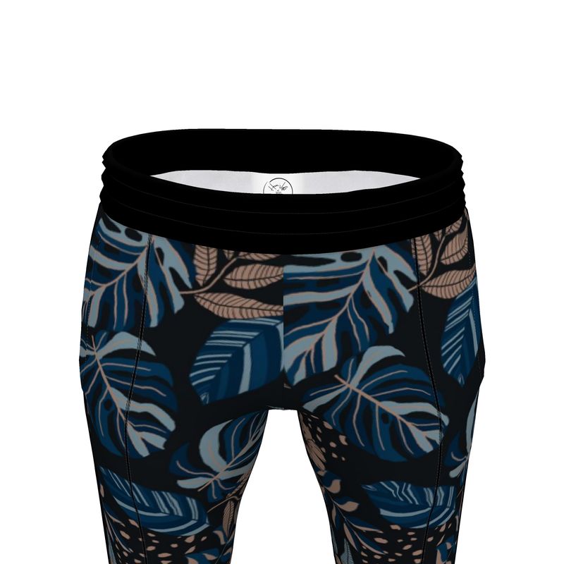 Men's Track Pants - Midnight Monstera