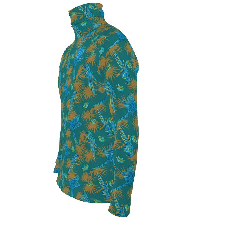 Men's High-Roll Turtle Neck - Tropical Macaw - Tealwing