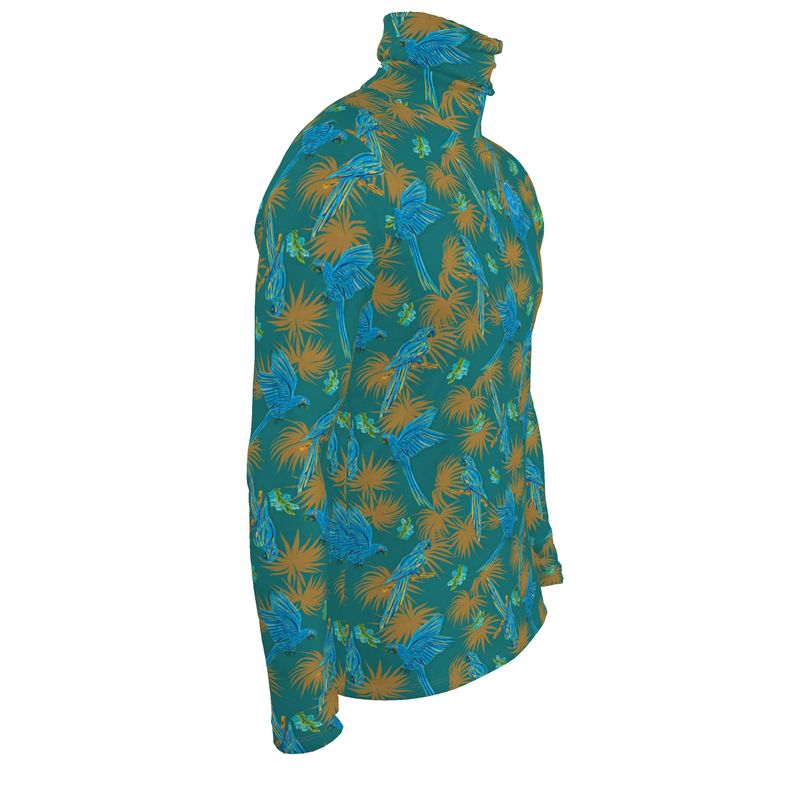 Men's High-Roll Turtle Neck - Tropical Macaw - Tealwing