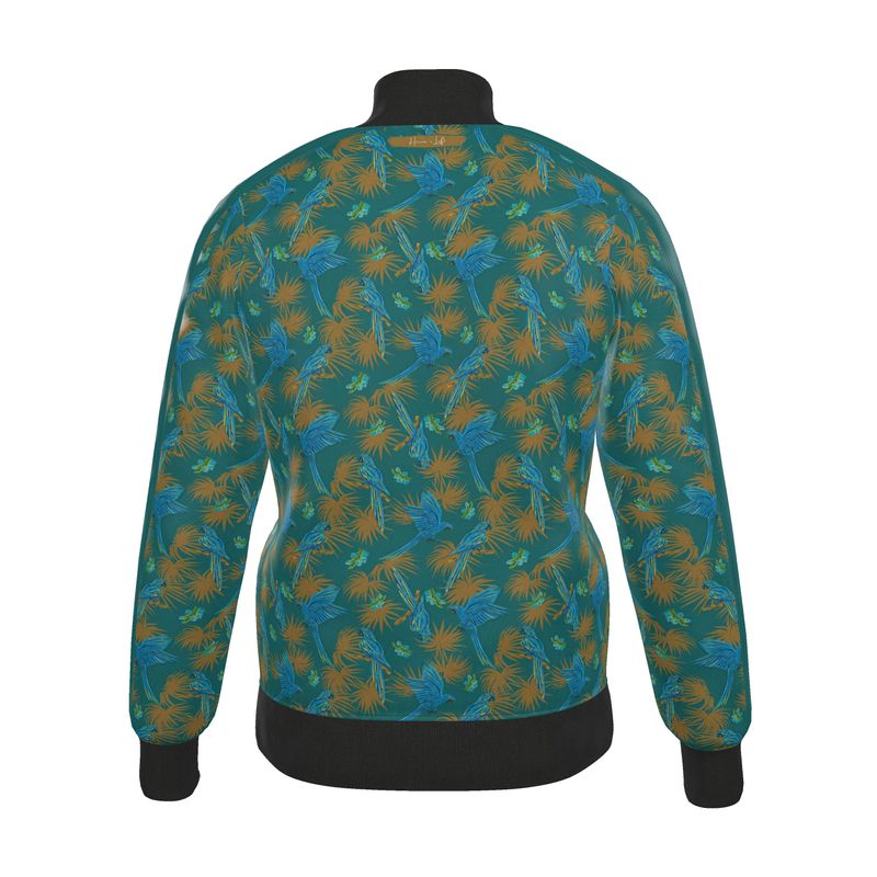 Men's Track Jacket - Tropical Macaw - Sea Foam Green