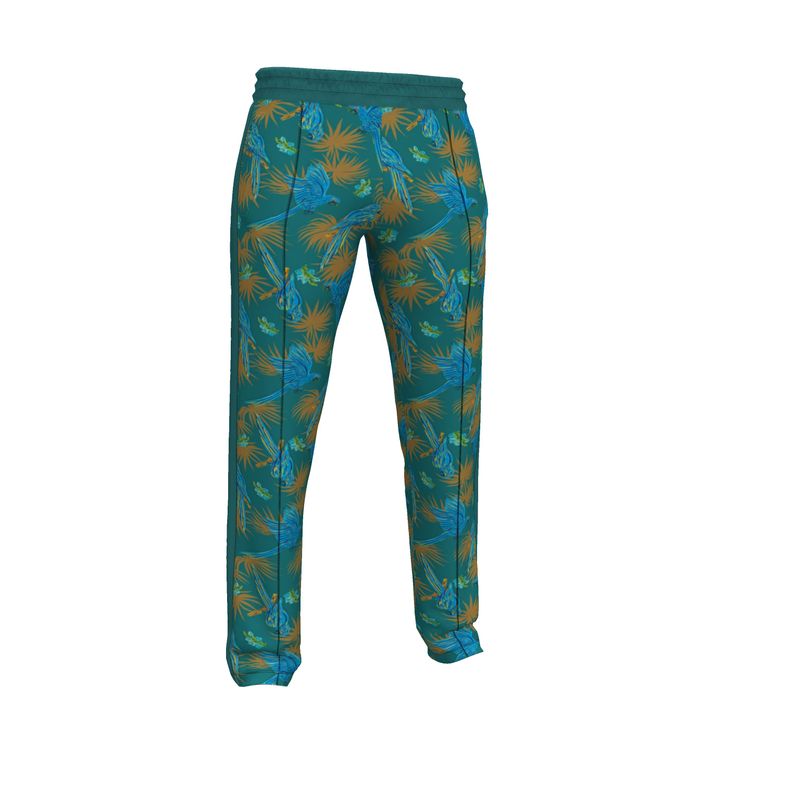 Men's Track Pants - Tropical Macaw - Sea Foam Green