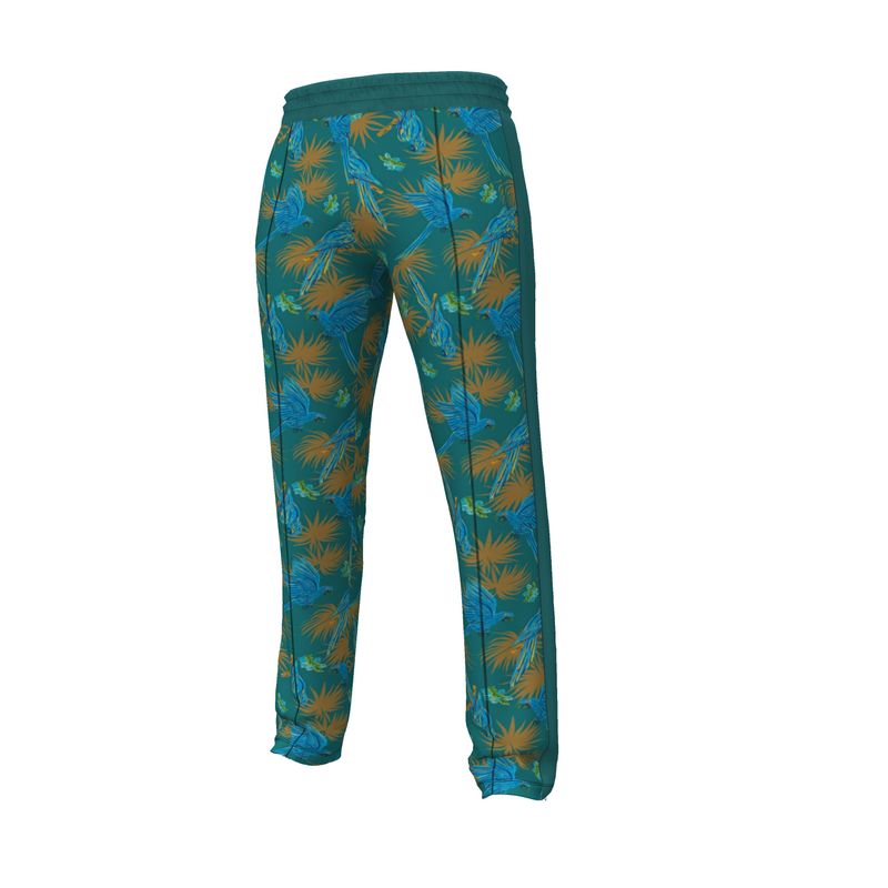 Men's Track Pants - Tropical Macaw - Sea Foam Green