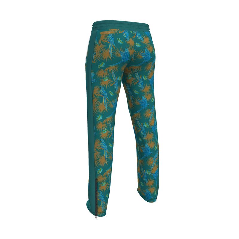 Men's Track Pants - Tropical Macaw - Sea Foam Green