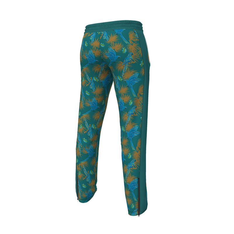 Men's Track Pants - Tropical Macaw - Sea Foam Green