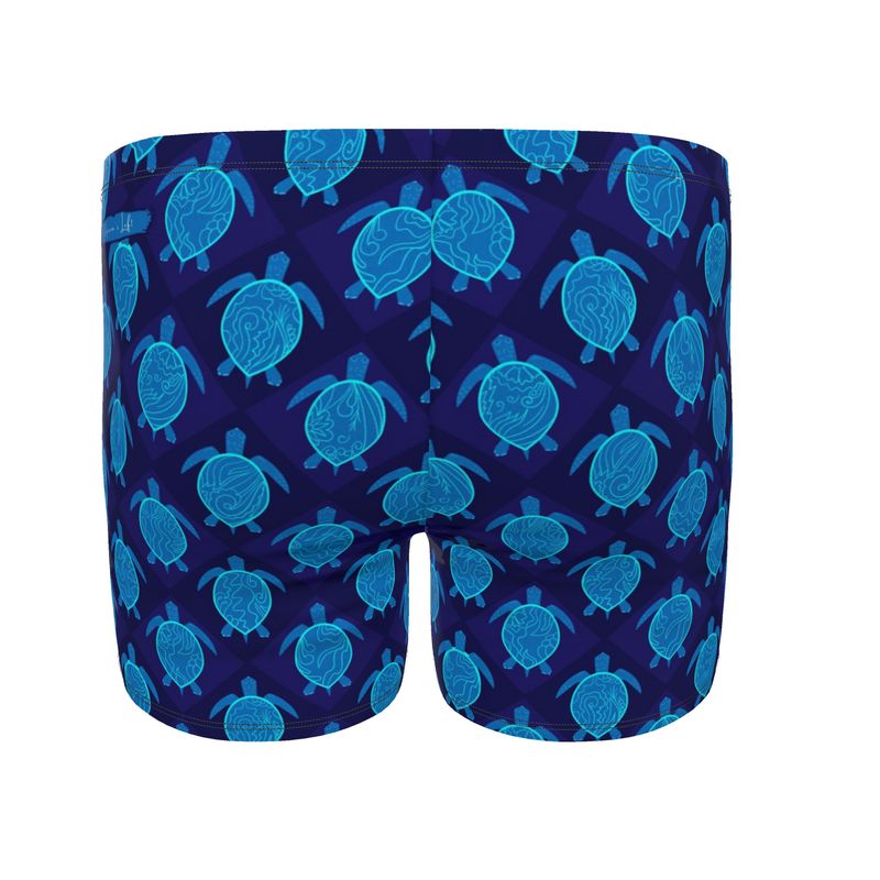 Men's Swim Trunks - Topo Turtles - Blue