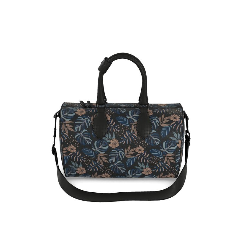 Duffle Bag - Bubble Nappa Leather - Midnight Monstera