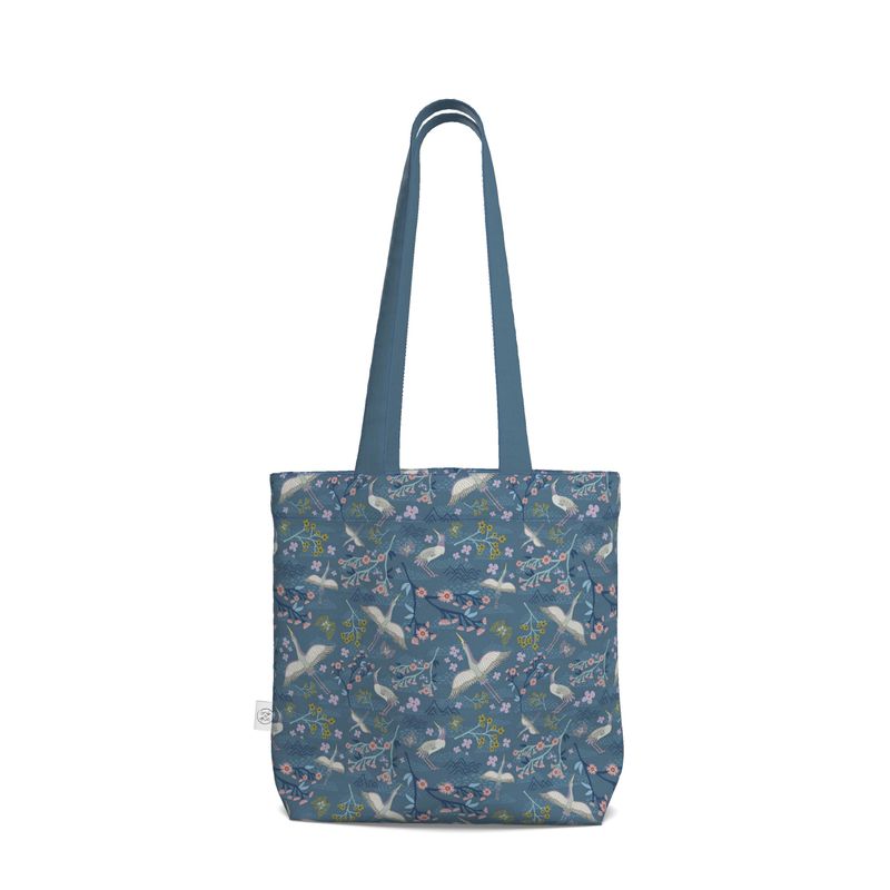 Canvas Tote Bag - White Crane