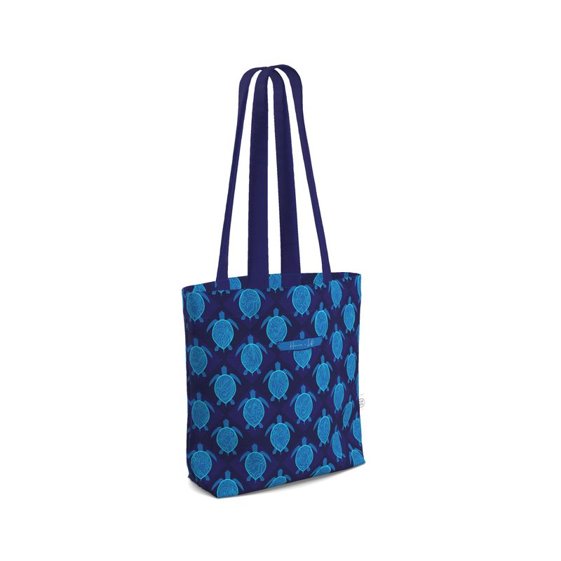 Canvas Tote Bag - Topo Turtles - Blue