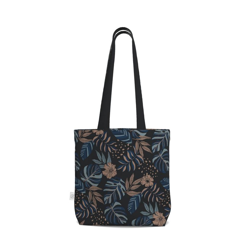 Canvas Tote Bag - Midnight Monstera