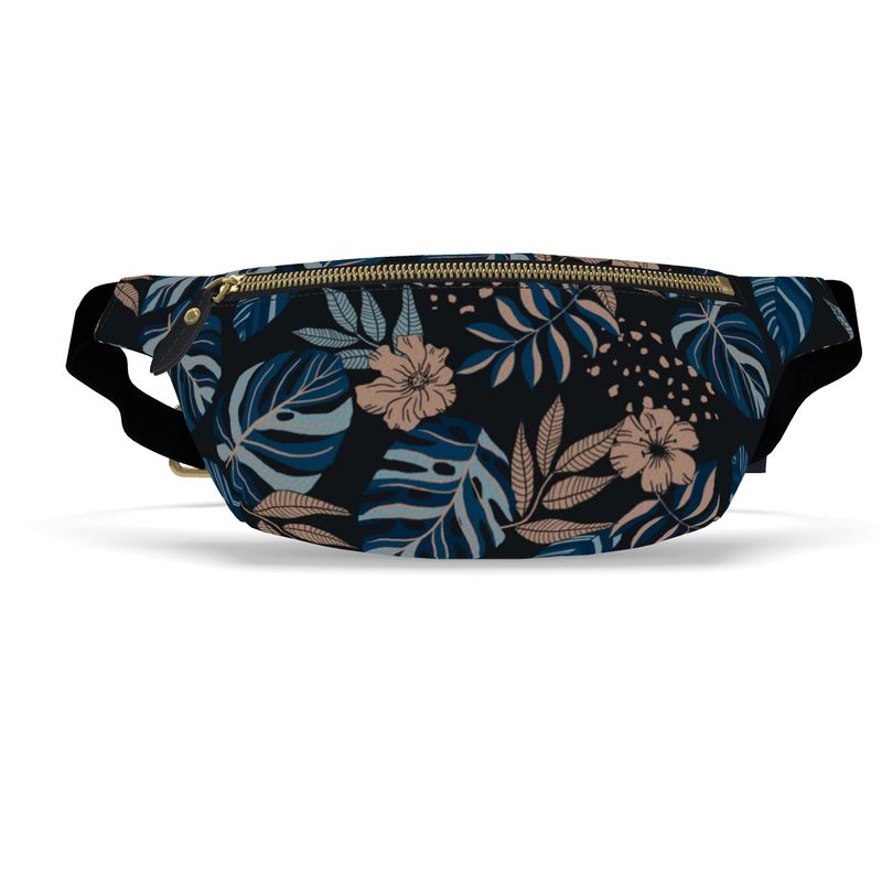 Fanny Pack - Nappa Leather - Midnight Monstera