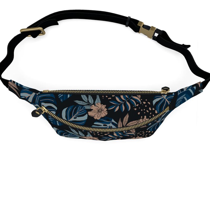 Fanny Pack - Nappa Leather - Midnight Monstera