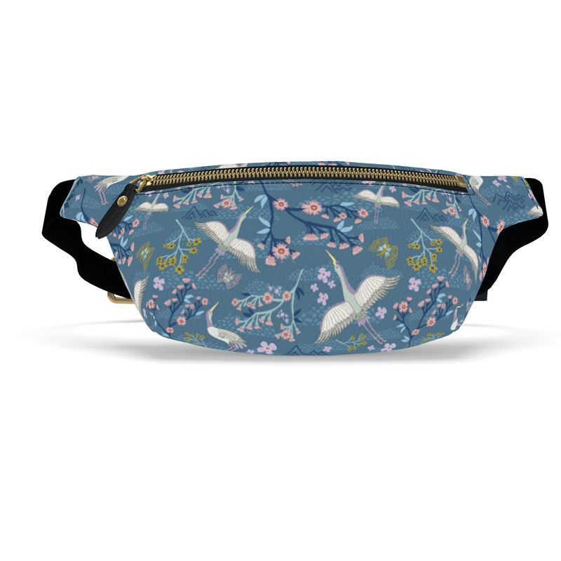 Fanny Pack - Nappa Leather - White Crane