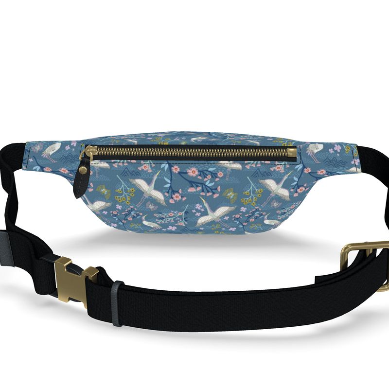 Fanny Pack - Nappa Leather - White Crane