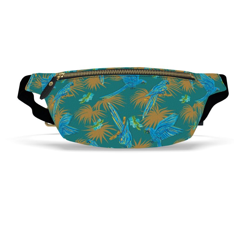 Fanny Pack - Nappa Leather - Tropical Macaw - Sea Foam Green