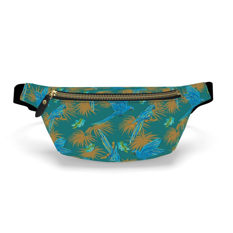 Fanny Pack - Nappa Leather - Tropical Macaw - Sea Foam Green