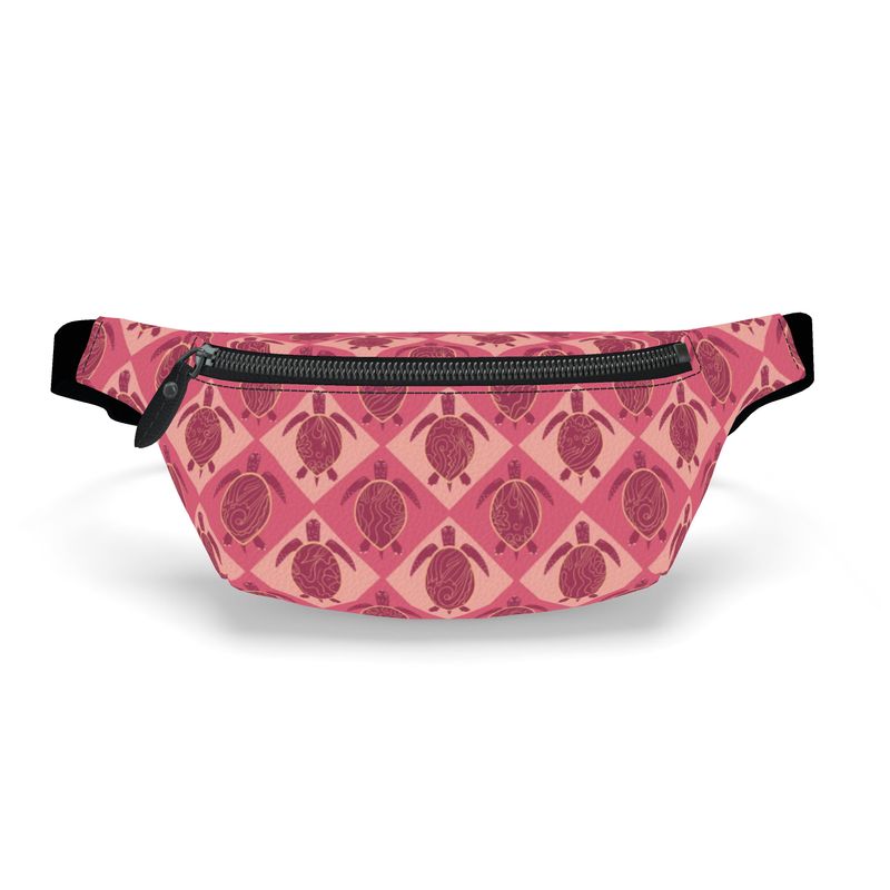 Fanny Pack - Nappa Leather - Topo Turtles - Pink