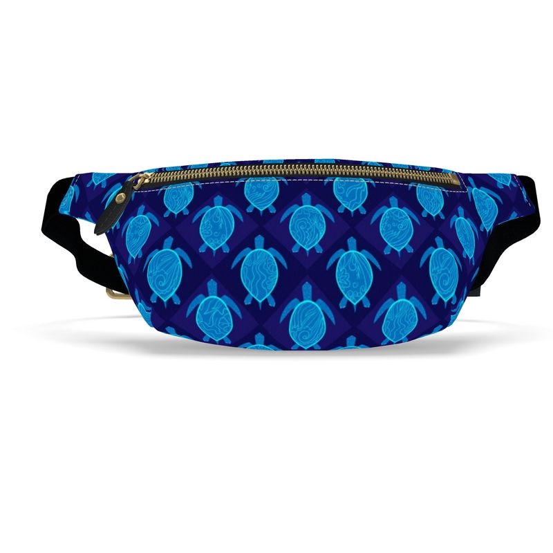 Fanny Pack - Nappa Leather - Topo Turtles - Blue