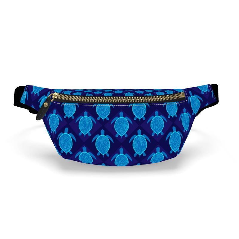 Fanny Pack - Nappa Leather - Topo Turtles - Blue