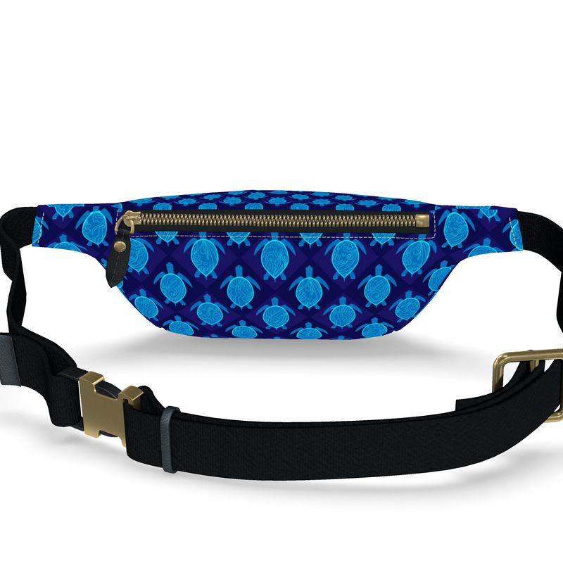 Fanny Pack - Nappa Leather - Topo Turtles - Blue