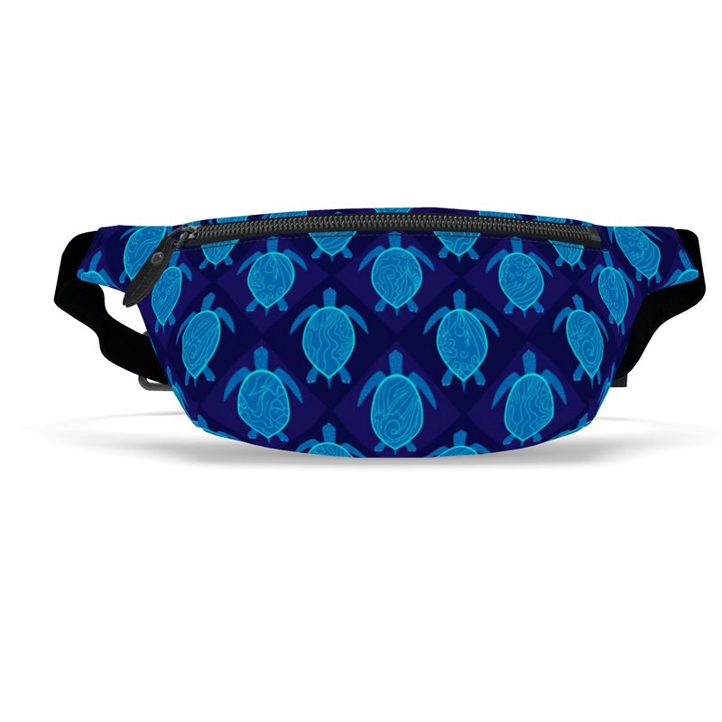 Fanny Pack - Archway Brushed Twill - Topo Turtles - Blue