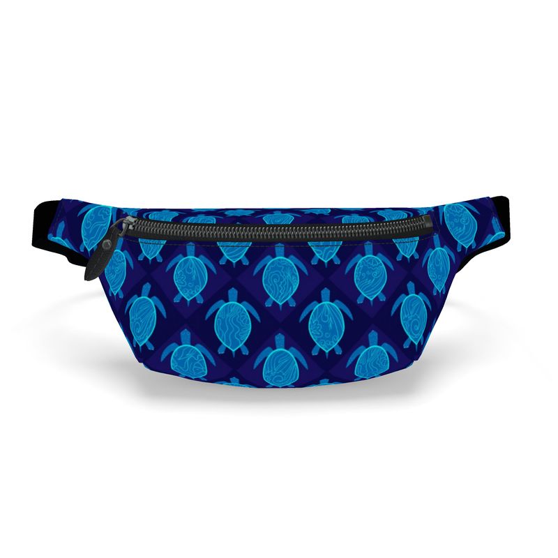 Fanny Pack - Archway Brushed Twill - Topo Turtles - Blue