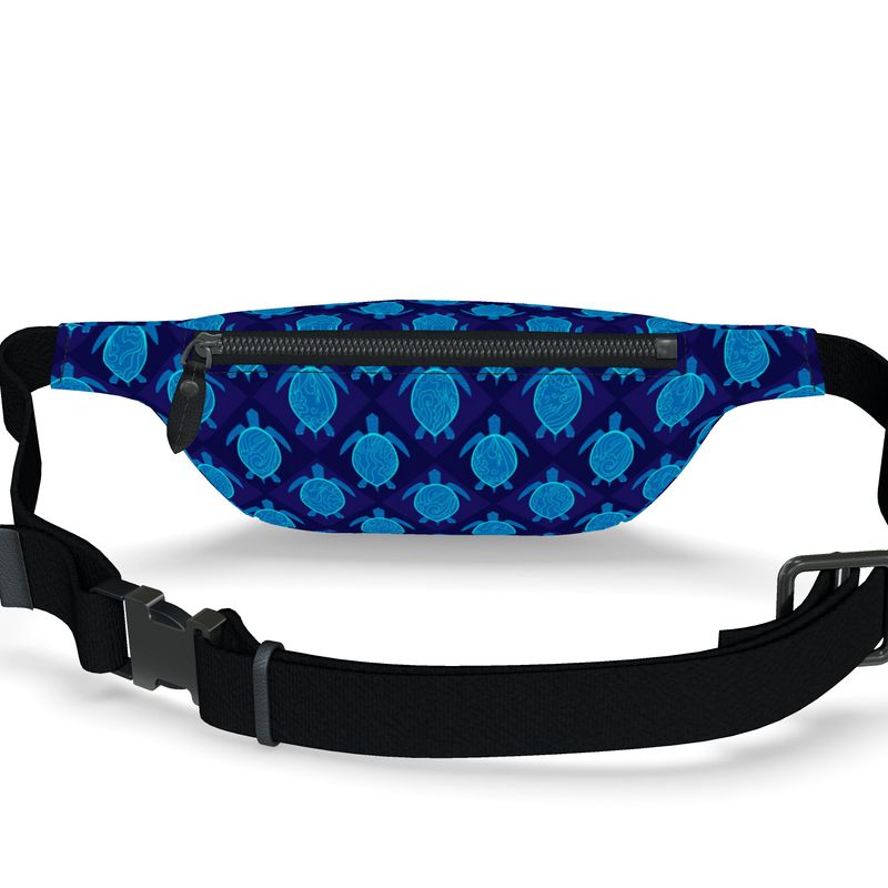 Fanny Pack - Archway Brushed Twill - Topo Turtles - Blue