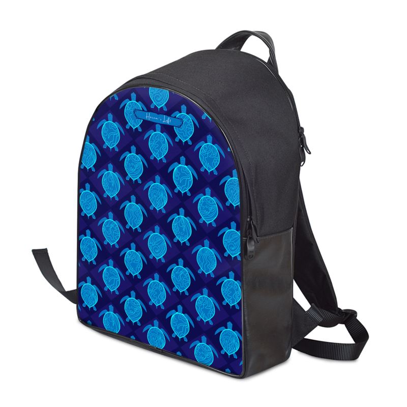 Minimalist Backpack - Topo Turtles - Blue