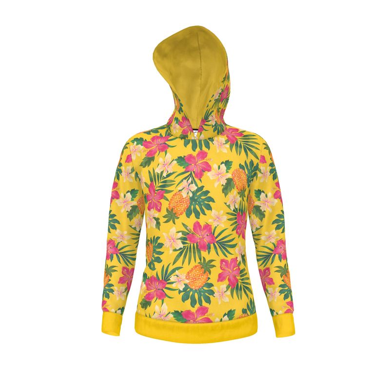 Women's Hoodie - Pineapple Paradise - Tropical Yellow