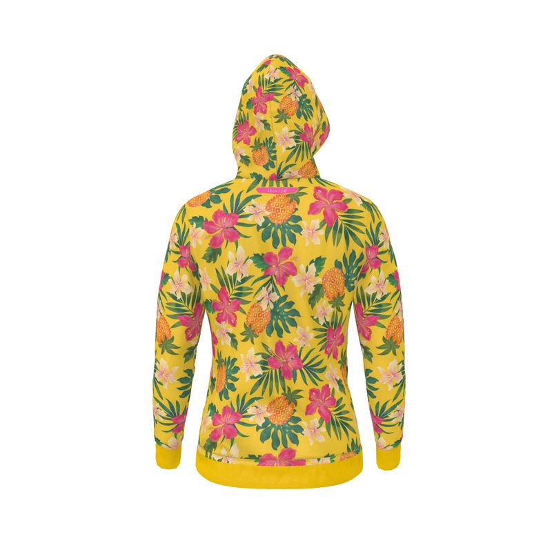 Women's Hoodie - Pineapple Paradise - Tropical Yellow