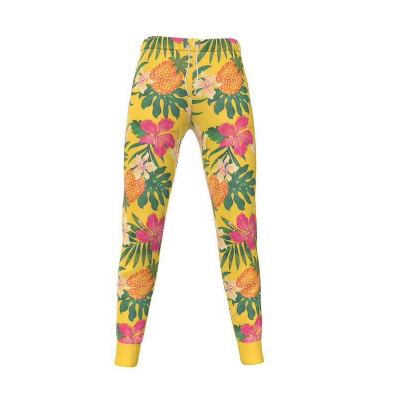 Women’s Joggers - Pineapple Paradise - Tropical Yellow