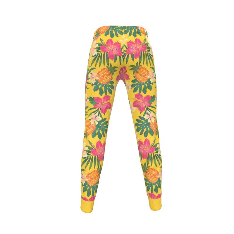 Women’s Joggers - Pineapple Paradise - Tropical Yellow